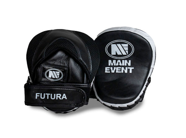 Main Event Futura Leather Boxing Speed Focus Pads Black White